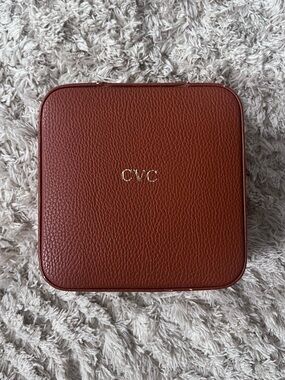 Mark & Graham Monogrammed Brown Leather Travel Case
